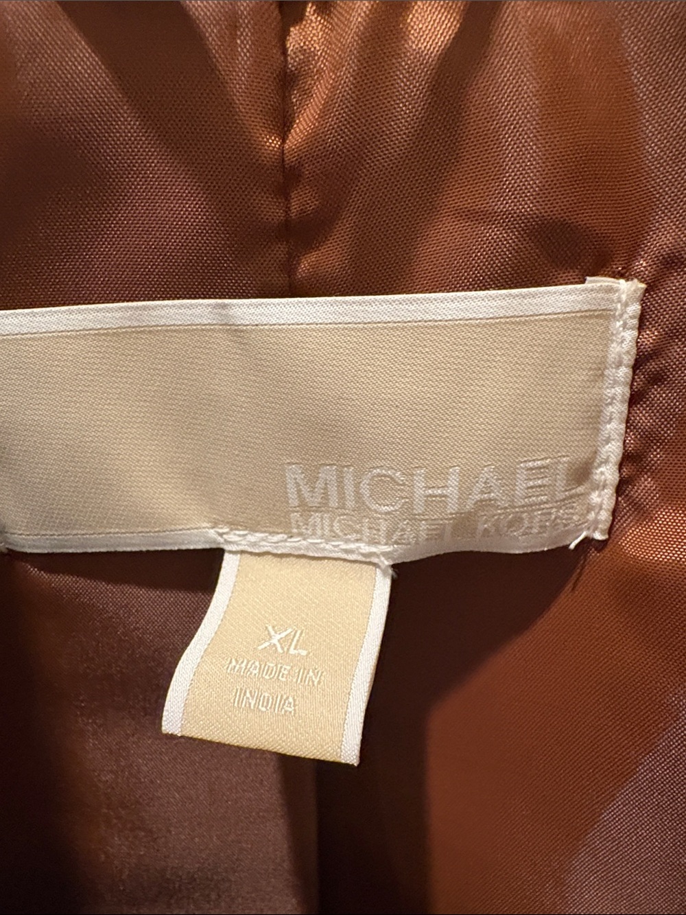 Women’s Michael Kors Classic Brown Real Lamb Leather Jacket - Picture 2 of 6